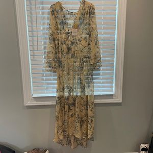 NWT Kori America Sheer Floral Kimono